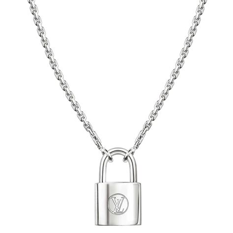 louis vuitton padlock necklace silver|louis vuitton lock pendant necklace.